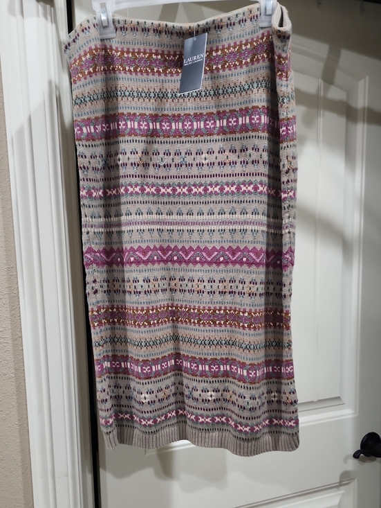 Lauren Ralph Lauren Dresses & Skirts - Lauren Ralph Lauren Beige Midi Skirt With Tribal Pattern